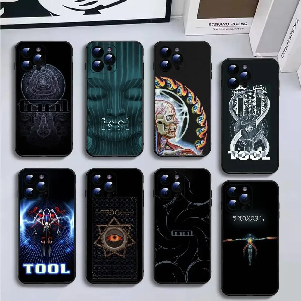 

Band T-Tool Schism Phone Case For iPhone16,15,14,13,12,11 Plus,Pro Max,XS,X,XR,SE,Mini,8,7,Soft Black Cover
