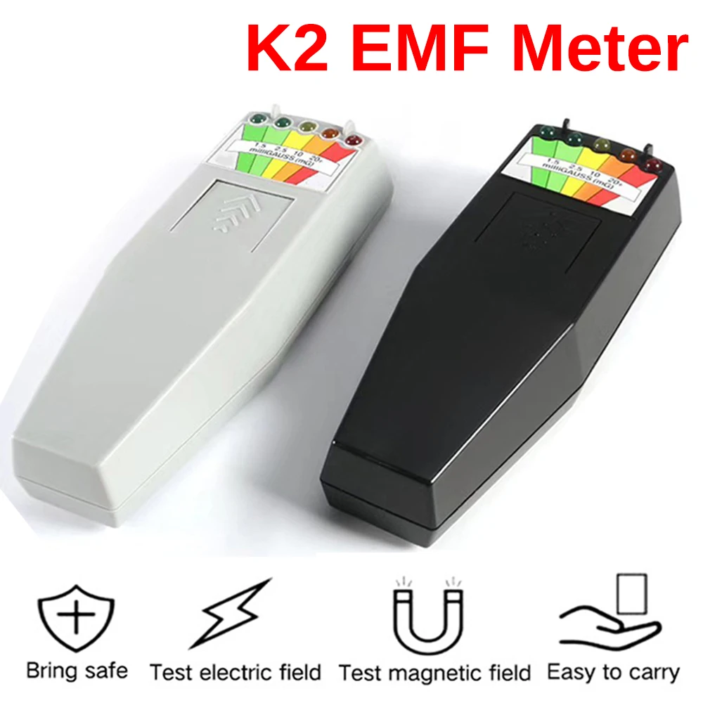 KII K2 pole elektromagnetyczne EMF miernik gaussa detektor polowania na duchy przenośny detektor pola magnetycznego EMF 5 miernik gaussa LED