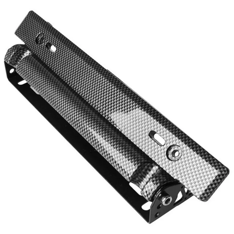 العالمي قابل للتعديل سباق السيارات إطار لوحة الرخصة حامل ألياف الكربون السيارات الجبهة جبل الوفير بين قوسين