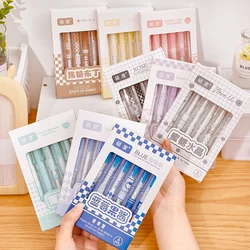 6pcs/box Creative Colorful Gel Pens For Kids Fashion Office School Signing Pens