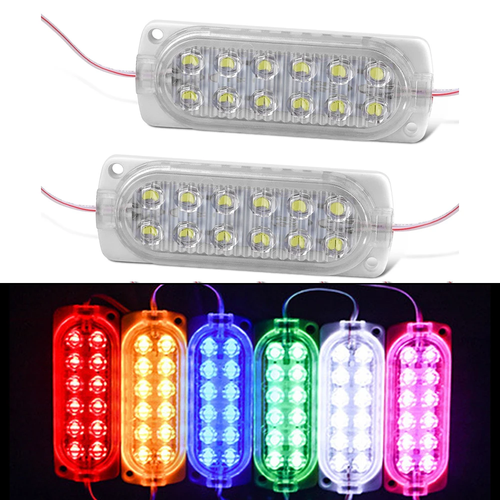 12v/24v led car light Truck side light 2835 12led spia di emergenza indicatori luminosi Car Cargo box contour light LED strip