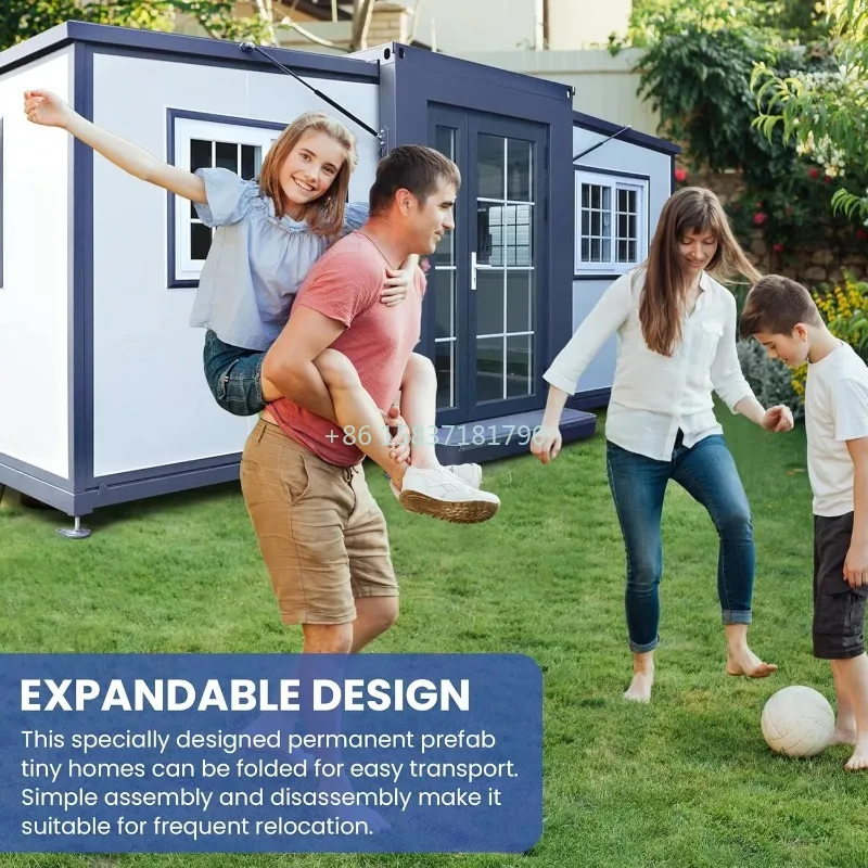 

Expandable Container House Tiny Home Prefabricated Mobile House 20ft 40ft Two Bedrooms Full Bathroom Tiny House Container Home