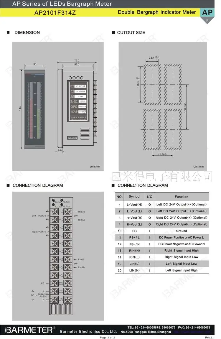 Le contrôleur de niveau d\'eau de mètre de bargraphe du double LED de Seg de GSM a mené le signal d\'entrée de Meter-2X4-20mA de niveau liquide de