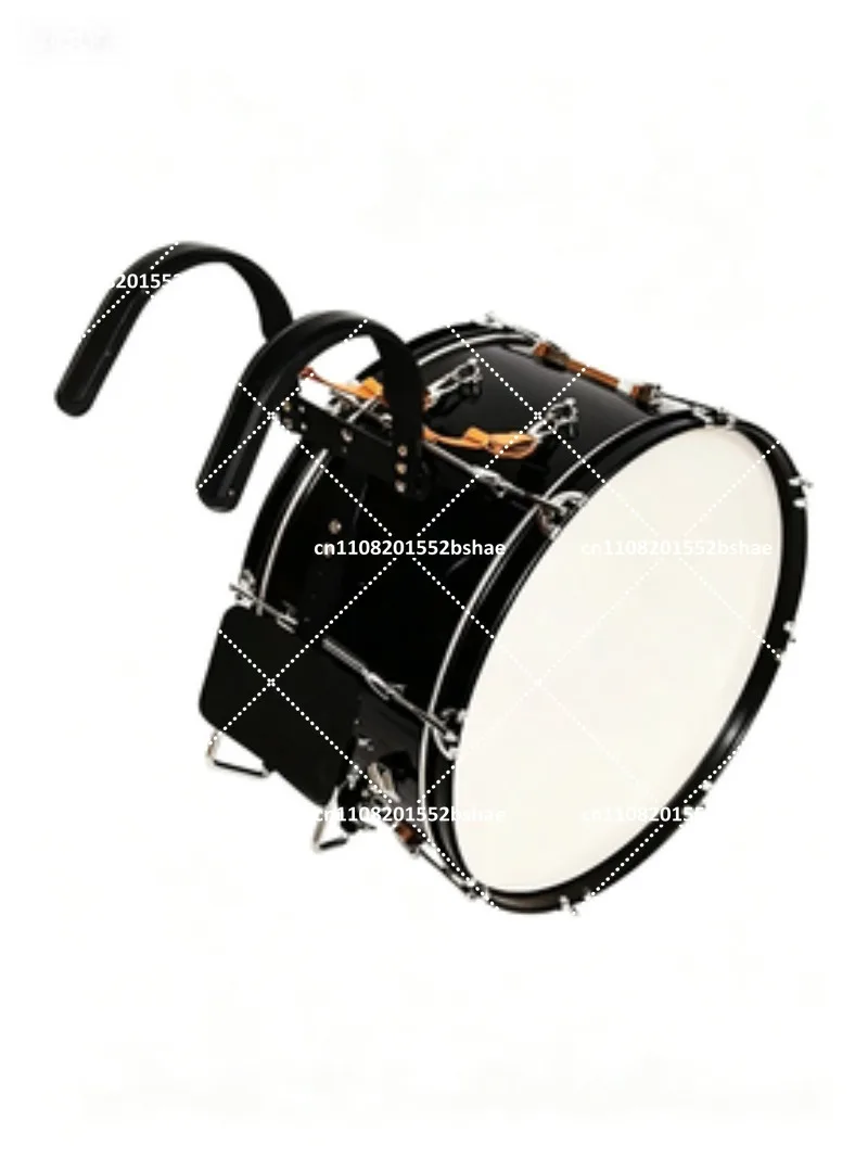 Marching Bass Drum 20 22 24 Inch Percussion Drum Black for Band Performance