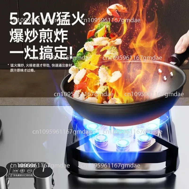 High Power 5.2KW Dual Burner Stainless Steel Body Tempered Glass Cooking Stove for Home Use