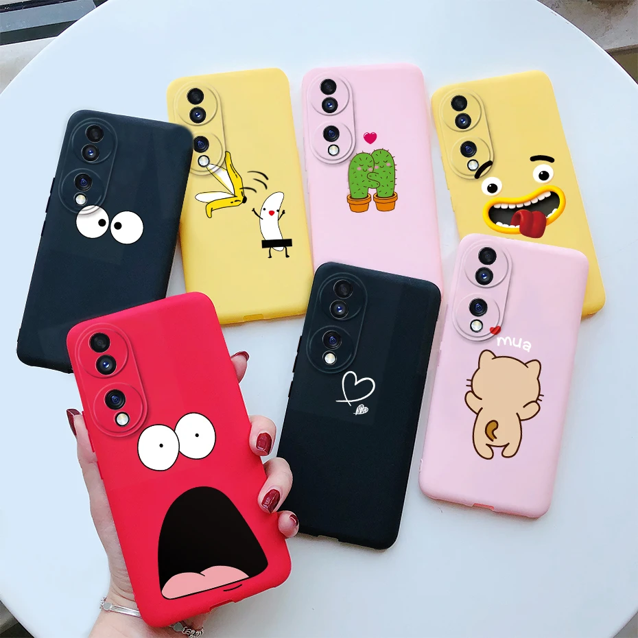 For Honor 70 Case Honor 70 Pro Cover Silicone Soft Bumper Cute Cartoon Back Cover for Honor 70 Coque Honor70 Pro Plus Case Funda