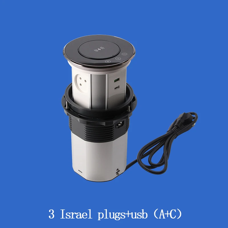 WIFI Desktop Israeli Chile Peru Colombia  Lift Socket Electric Countertop Wireless Charging USB Type-c Kitchen Desk Lift Socket