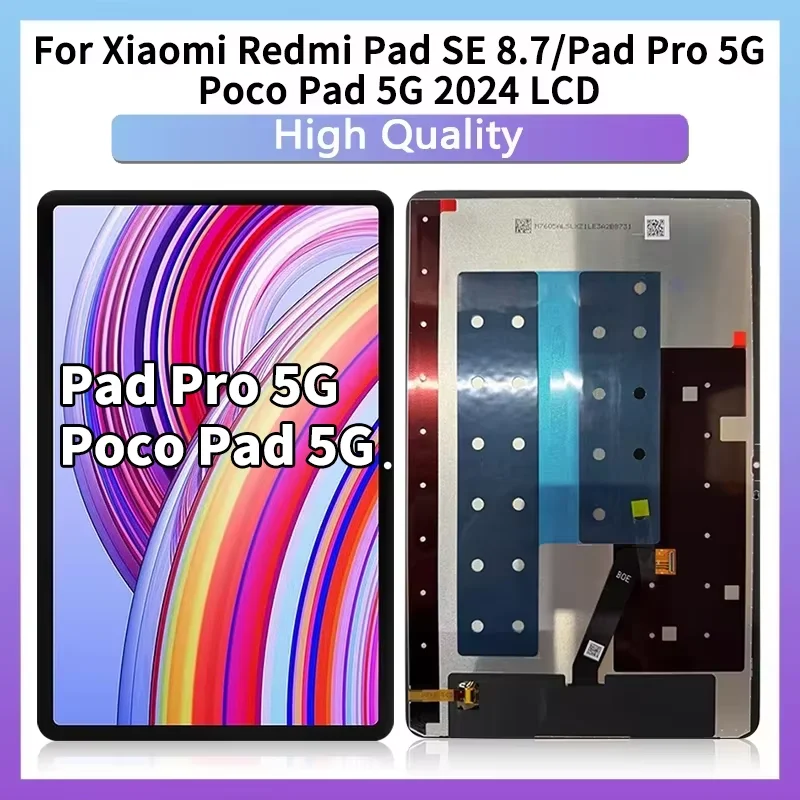 Novo para xiaomi redmi pad se 8.7/pad pro 5g 2024 12.1 display lcd digitador da tela de toque para xiaomi poco pad 5g 2024 12.1 lcd