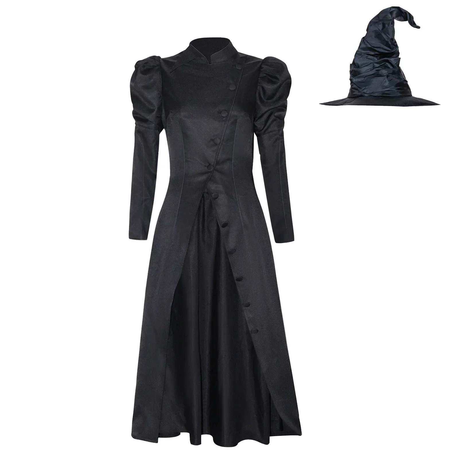 Movie Evil Elphaba Thropp Role Playing Costume Witch Dress Hat Uniform Western Halloween Party Evil Witch Costume