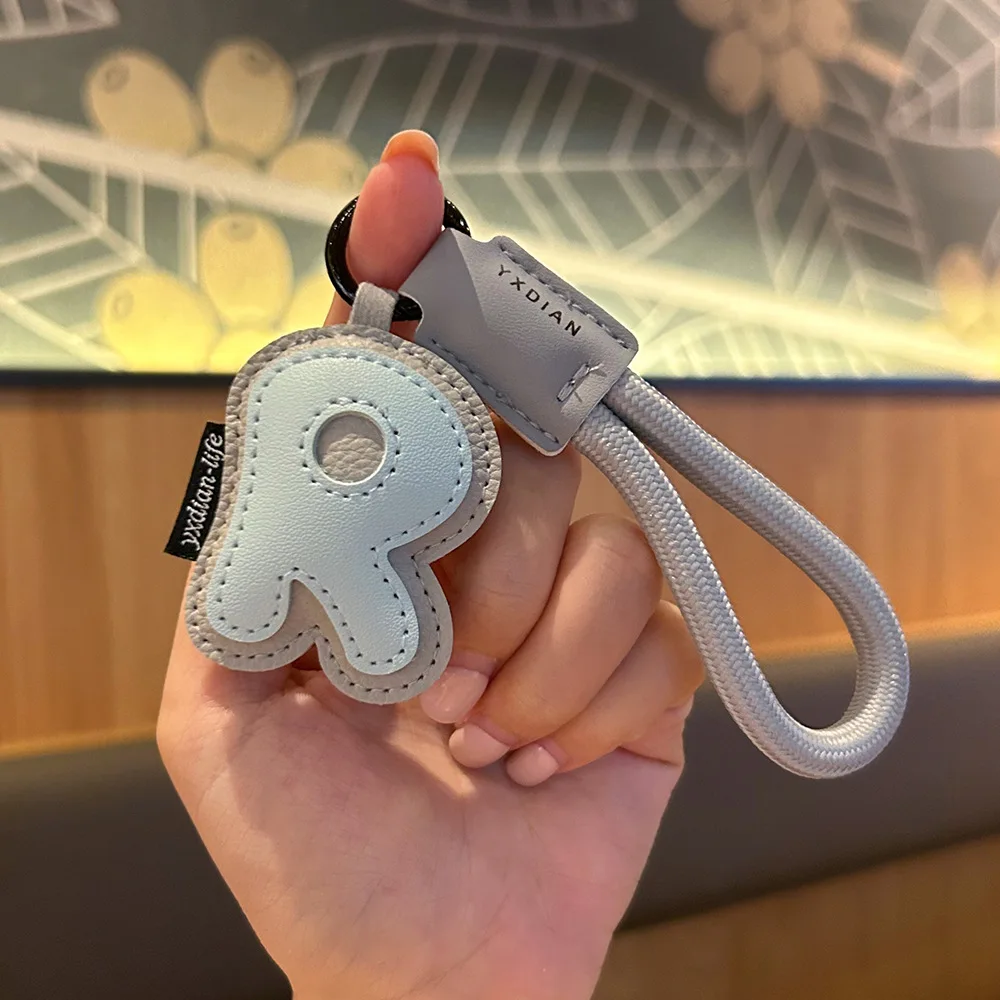 Mixed Color Pu Leather Letter Key Chains A-Z Initial Alphabet