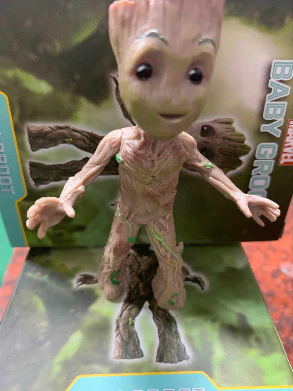 Hot Toys Anime Marvel Guardians of The Galaxy Groot Cute Baby Tree Man Action Figure Car Decoration Figurines Fans Gifts