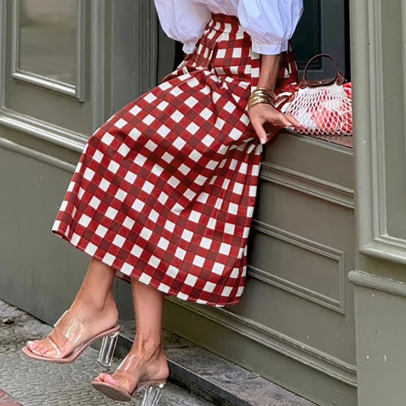Spring Fashion Plaid Print Commute Skirts for Woman Elegant High Waist A- Line Long Skirt 2025 Summer Casual Female Short Dresses - AliExpress 200000345 Spring Fashion Plaid Print Commute Skirts for Woman Elegant High Waist A- Line Long Skirt 2025 Summer Casual Female Short Dresses - AliExpress 200000345
