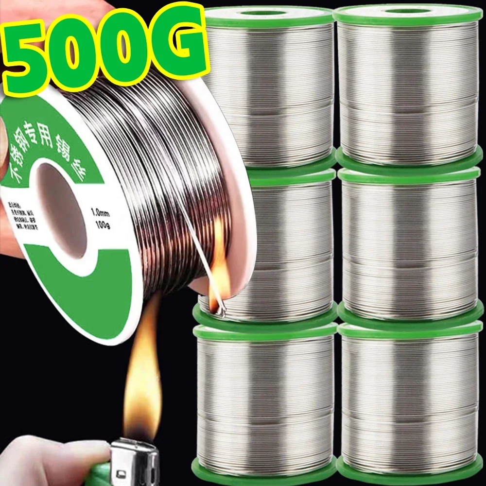 

20/500g Low Temperature Easy Melt Solder Wire Stainless Steel Aluminum Copper Iron Metal Weld Cored Welding Wires Soldering Rods