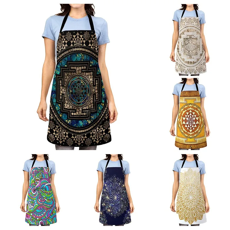 Aesthetic Women kitchen apron original Children Waterproof girl custom man waiter work apron oil proof mandala vintage Persia