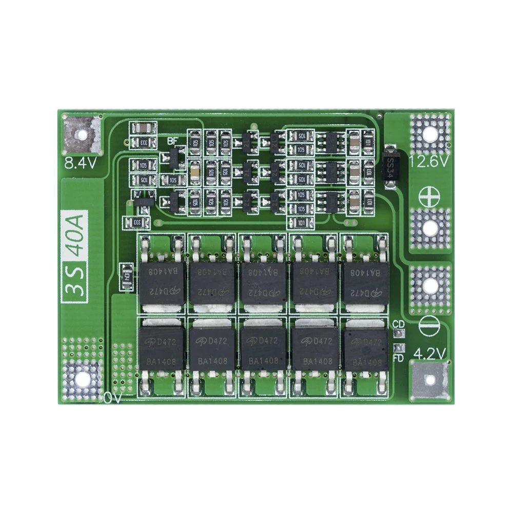 3S/4S 25A 40A 60A 12.6V 16.8V Li-ion Lithium Battery Charger Protection Board 18650 BMS For Drill Motor Enhance/Balance Version