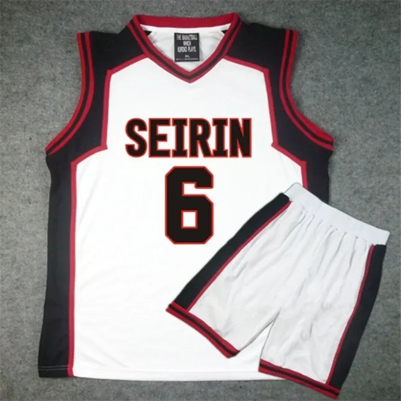 3D ชุดเครื่องแบบคอสเพลย์ Kuroko NO basuke JERSEY Basket เซ็ตชุดเสื้อผ้ากางเกงขาสั้นเบอร์10 11 Kagami Taiga