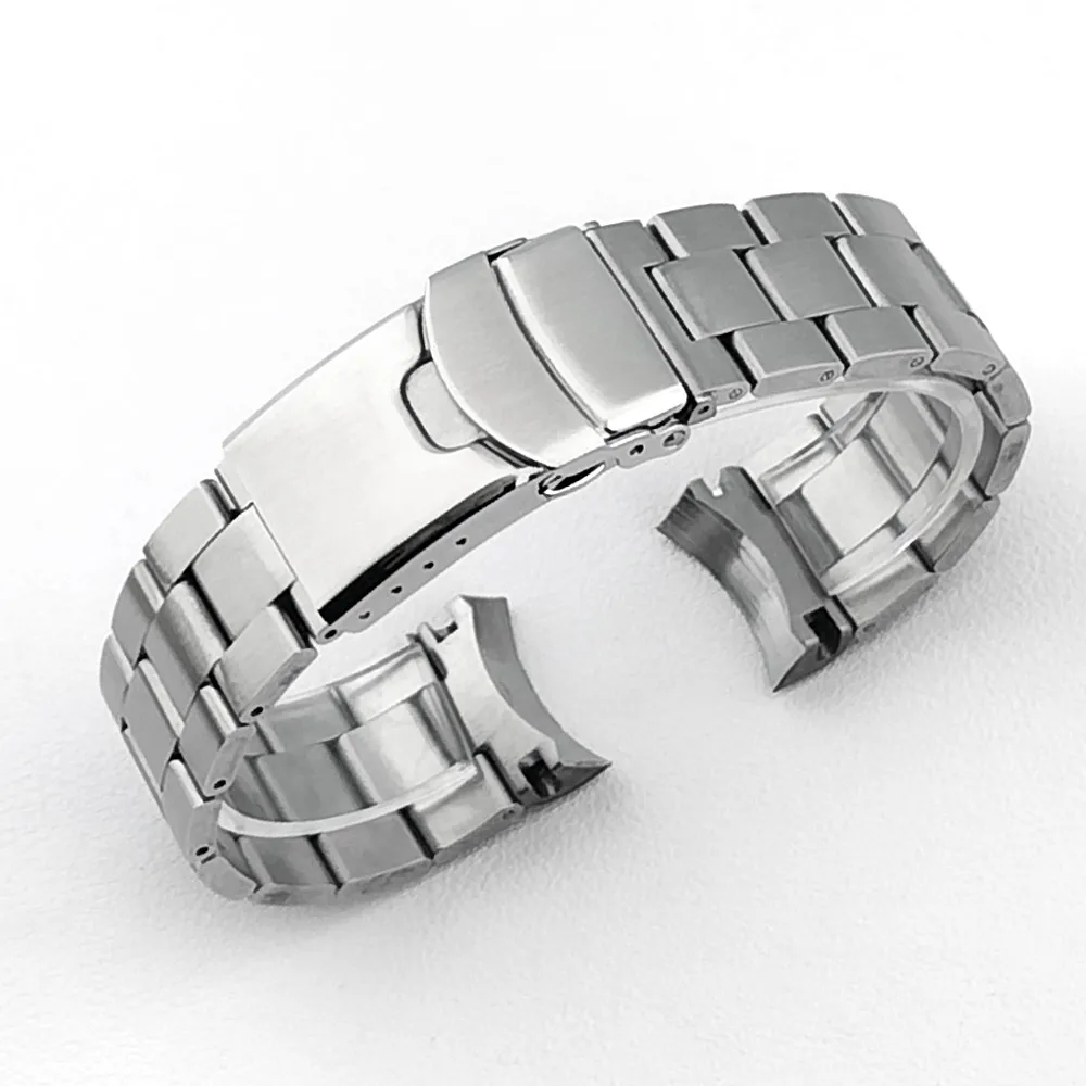 

Мужской спортивный ремешок из твердой нержавеющей стали, 22 мм, Srpd Skx007/Skx009 SRPD63K1, юбилейный браслет с изогнутым концом