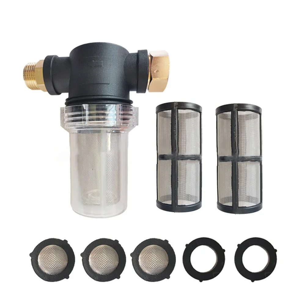 

40 Mesh Garden Hose Strainer Attachment Sediment Filter For Pressure Washer 3/4 Hose Connector Parts