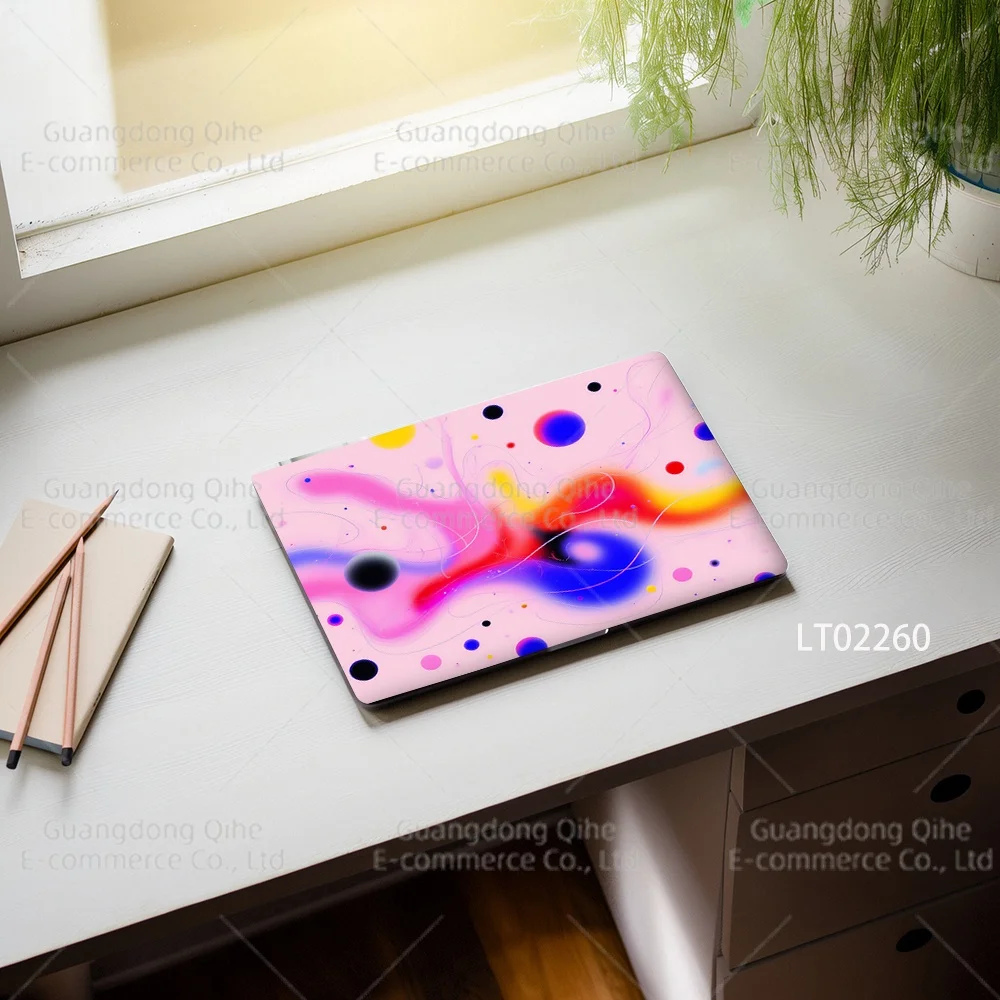 2 Pack Lily Flower Oil Painting Laptop Stickers 15.07×10.82 Inch Aesthetic Decals MacBook Tablet PC Waterproof Vinyl Art Craft