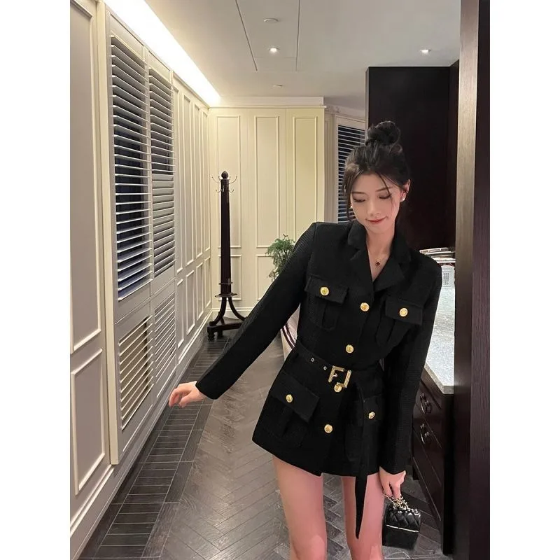 Korean Version of Rich Daughter High-end Blazer Autumn New Fashionable Foreign Style Waist Thin Suit Top  Temperament Socialite
