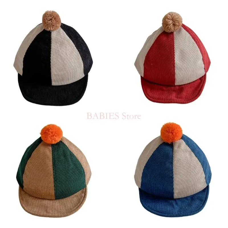 C9GB Kids Vintage Corduroy Baseball Hat Sun Protections Hat Fashionable for Ages 4-16