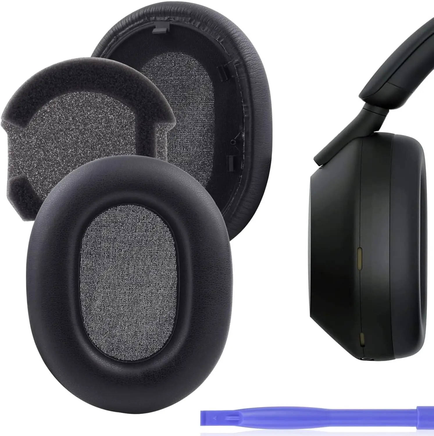 WH-1000XM5 Ear Pad เบาะเปลี่ยนการแยกเสียงรบกวนหูครอบคลุมใช้งานร่วมกับ Sony WH1000XM5 ไร้สายตัดเสียงรบกวน