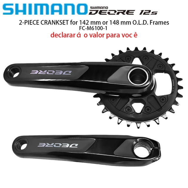 SHIMANO DEORE 12 Speed Crankset for MTB Bike FC M6100 1 170 175mm 30 32T Chainring 2 pieces Crank Arm BB52 Bottom Original Parts AliExpress