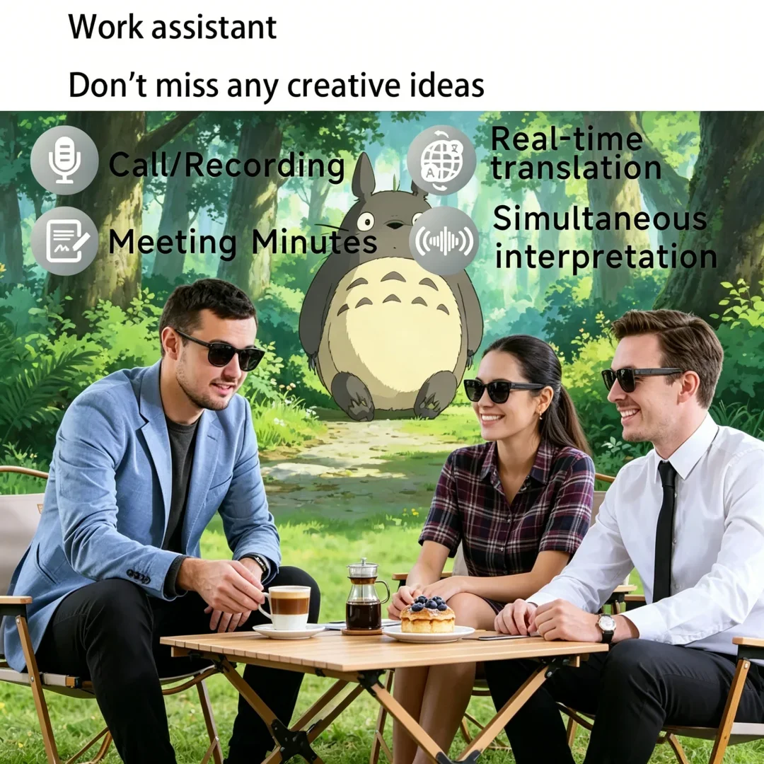 

Lavish AI Smart Glasses Camera 8K HD Smart Glasses Bluetooth Call Voice Assistant Control Unique Smart Glasses for Men