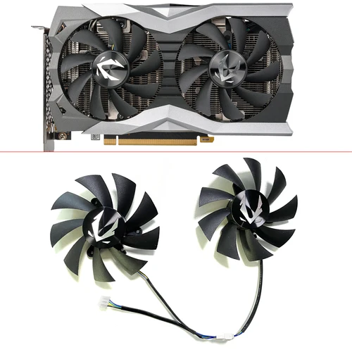 Imagen 1 del producto Nuevo ventilador gráfico GA92A2H 0.35A GTX 1660 1660Ti de 87MM para Zotac GeForce RTX 2060 2070 SUPER Mini ventilador de refrigeración de tarjeta de vídeo