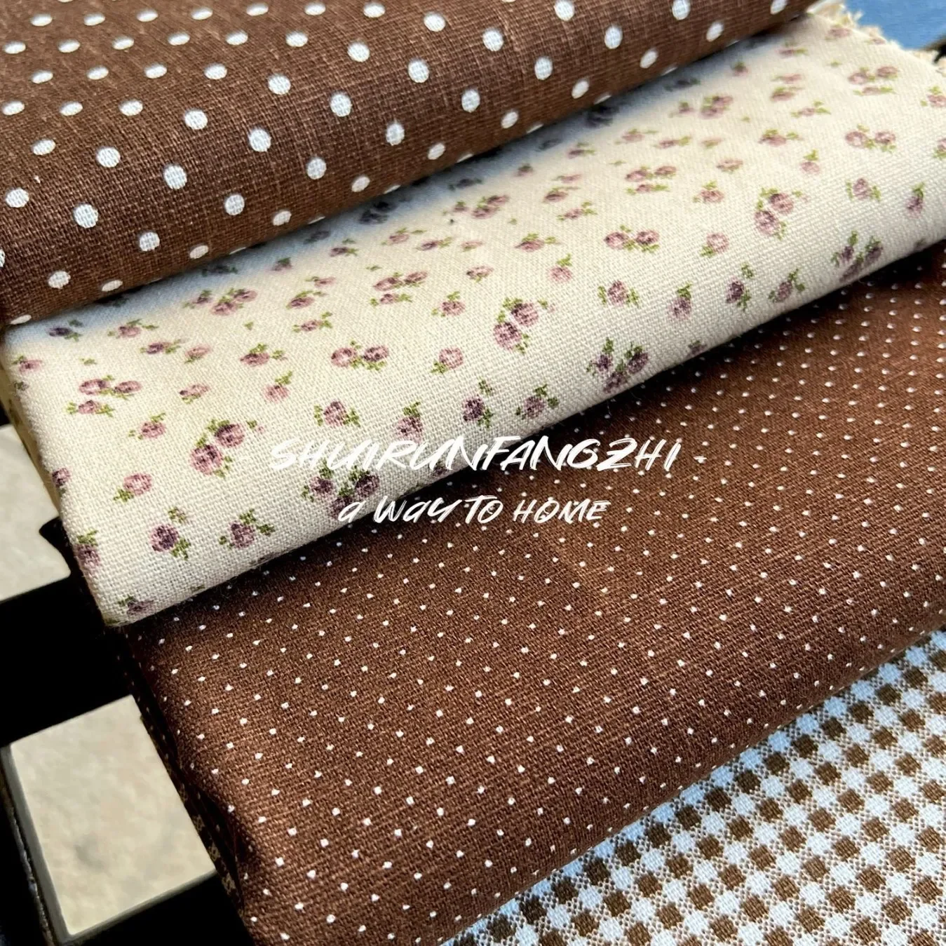 اليدوية DIY الأزهار نسيج القطن الكتان مفرش المائدة تنورة قميص النمط الفني نصف طول المخدة المواد الملابس التبعي