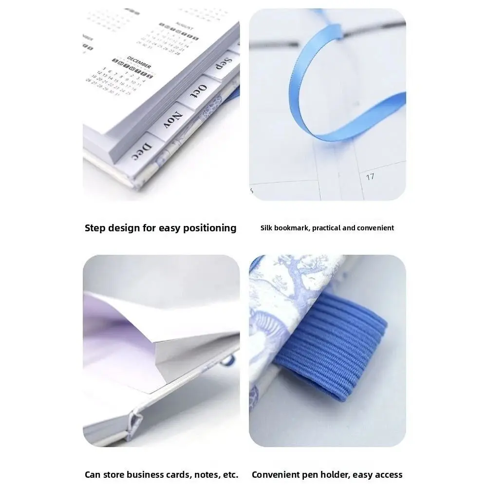 Portable A5 2026 Agenda Book Printed Pattern Planner Reminder Schedule Book To Do List Planner Notebook Office Supplies