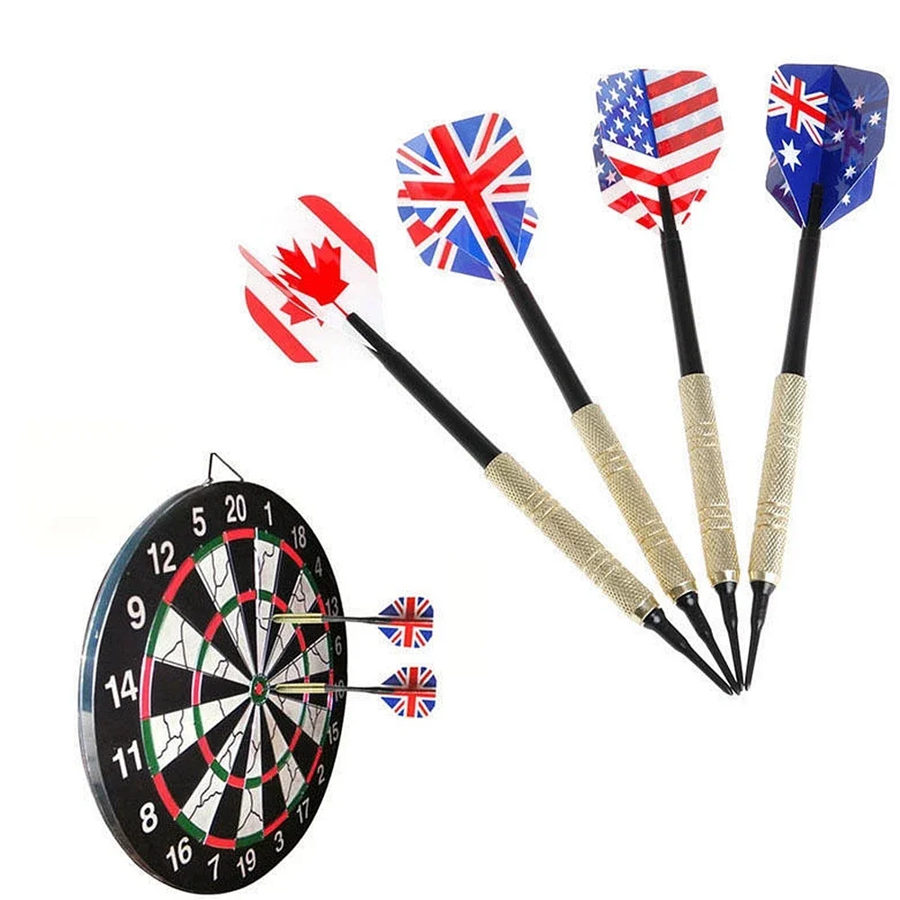 12 PCS Electronic Dartboard Accessories Professional Safety 14 Grams Soft Tip Darts Set With100 Extra Plastic Dart Tip Dardos