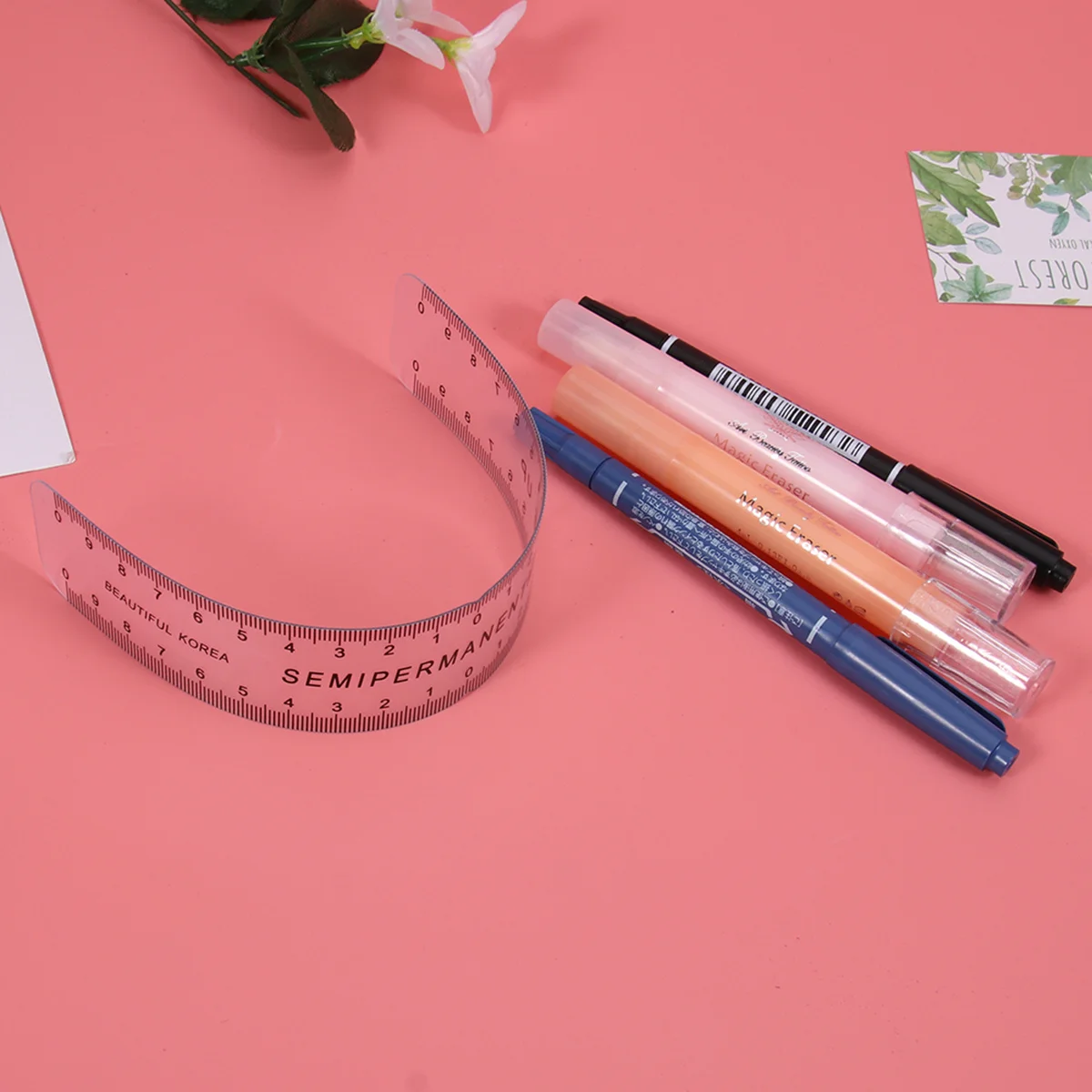 

Eyebrow Microblading Kit Marker Eraser Oil Pen Disposable Eyebrow Ruler Accurate Measurement Makeup Practice Tool Beginner