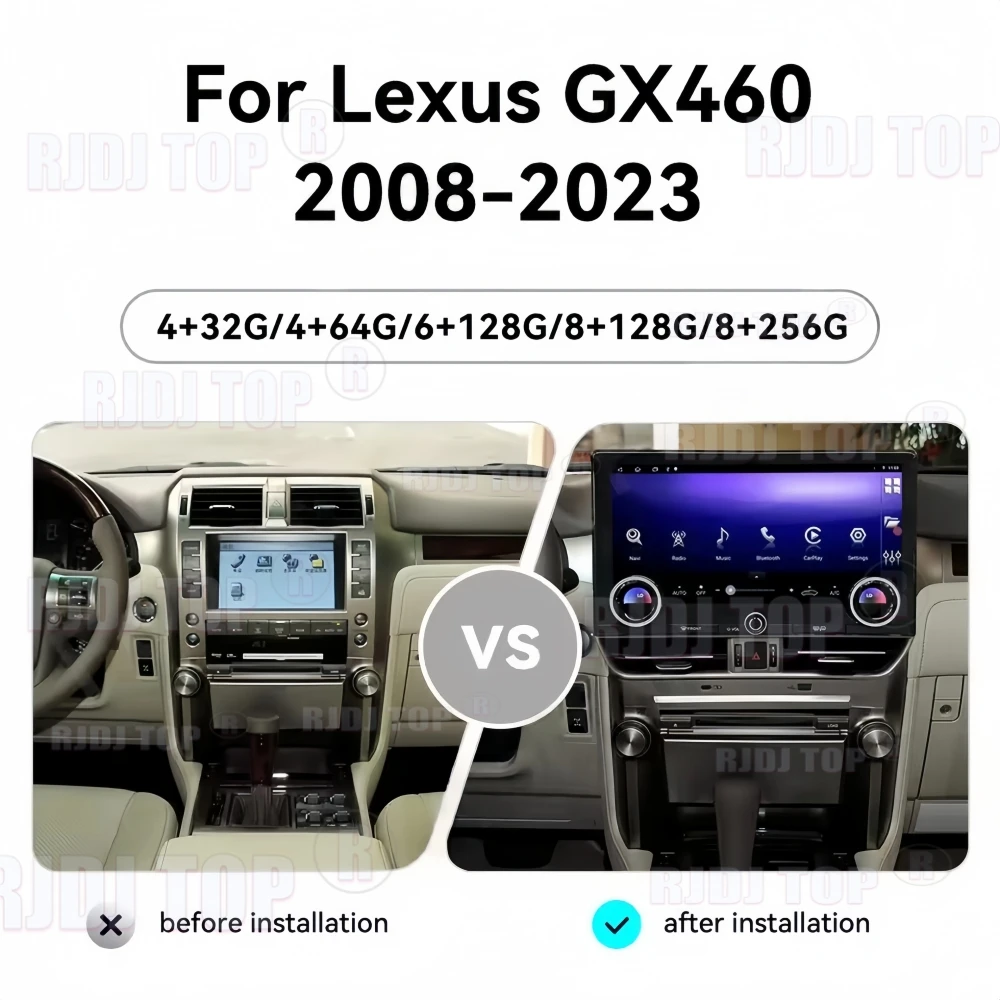 

13.1 Inch Android 13.0 For Lexus GX460 2008-2023 QLED Touch Screen Car Radio CarPlay Multimedia Player GPS Navigation Head Unit