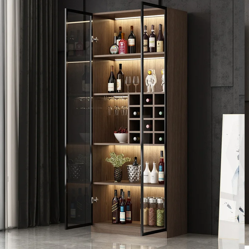 Wood Vitrinekast Dry Cabinet Congelafor Holder Modern Corner Glass Cabinet Mini Vitrina Refrigerada Wine Cabinet Furniture