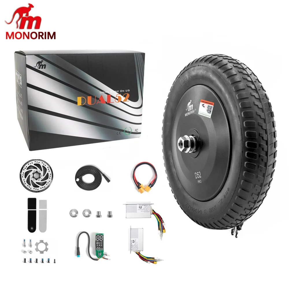 Monorim Dual52 Pro Upgraded to be AWD 48V 500W Dual-Drive 60km/h for Xiaomi Scooter pro1/pro2 Basic on U5 kit