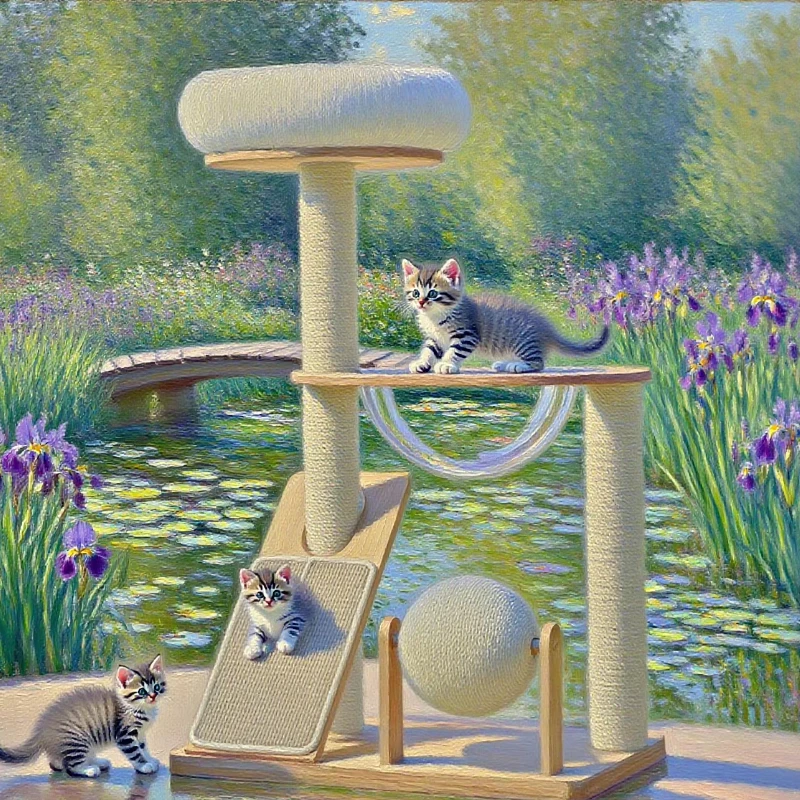 

Accessories Indoor Cat Tower House Towers Climbing Things Cat Tower Tree Post Modern Scratcher Rascador De Gatos Pet Supplies