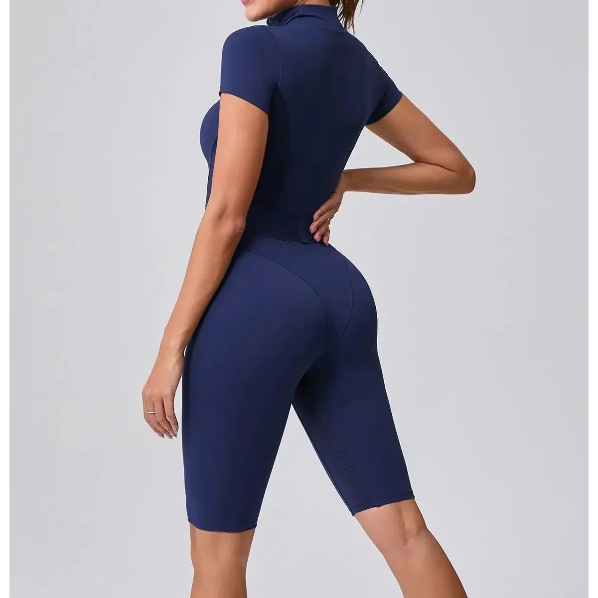 

Комбинезон для тренировок на молнии, спортивные комбинезоны, женская спортивная одежда, костюмы для бега и фитнеса, дышащий быстросохнущий спортивный костюм, комплект для йоги