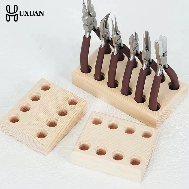 【W】Wooden Pliers Storge Holder For Storing Pliers Wire Cutters Gift For DIY Work Friends Family Keep Tools Neatly Stored