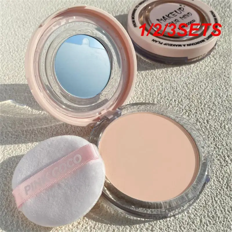 1/2/3SETS Oil Control Powder Sense Of Oxygen Long Lasting Makeup Light Powder Portable Makeup Touch-up Pressed Powder