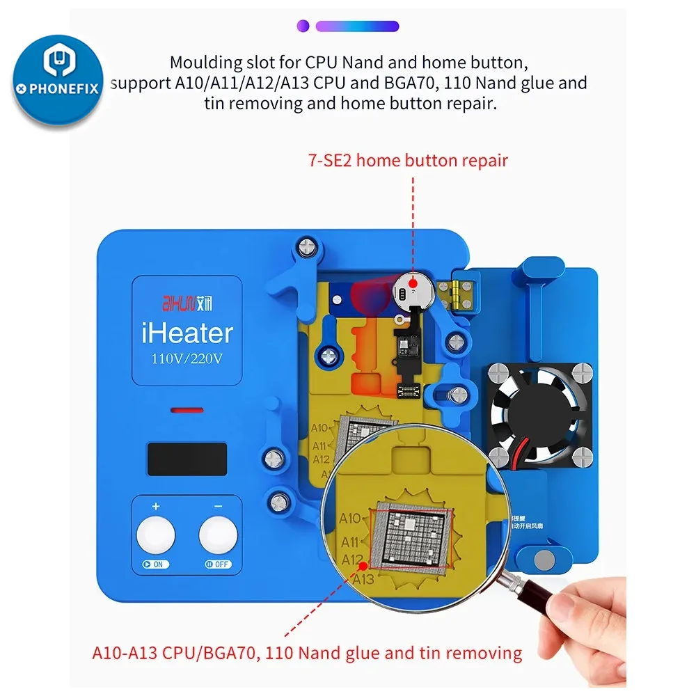 JC Aixun iHeater 220V 110V Face ID Preheating Station Thermostat Heating Platform for iPhone X-15ProMax Motherboard Repair Tool