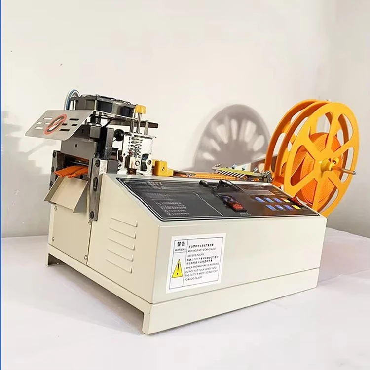 Hot selling corner bunny torch PVC webbing belt elastic label dyeing tape cutting machine