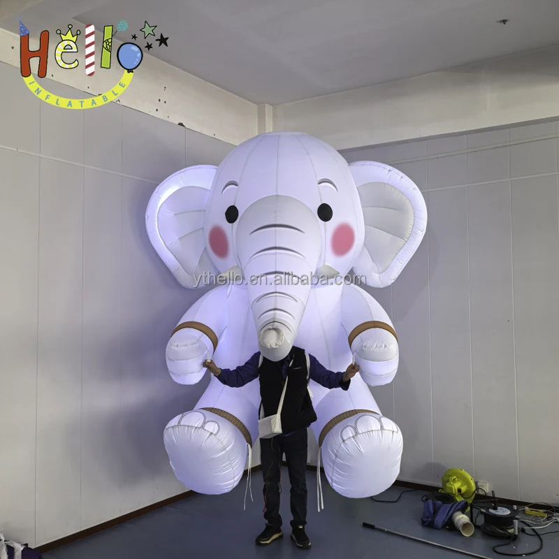 Outdoor Inflatable Cartoon Animal Inflatable Elephant Costume Puppet for Parade Activity