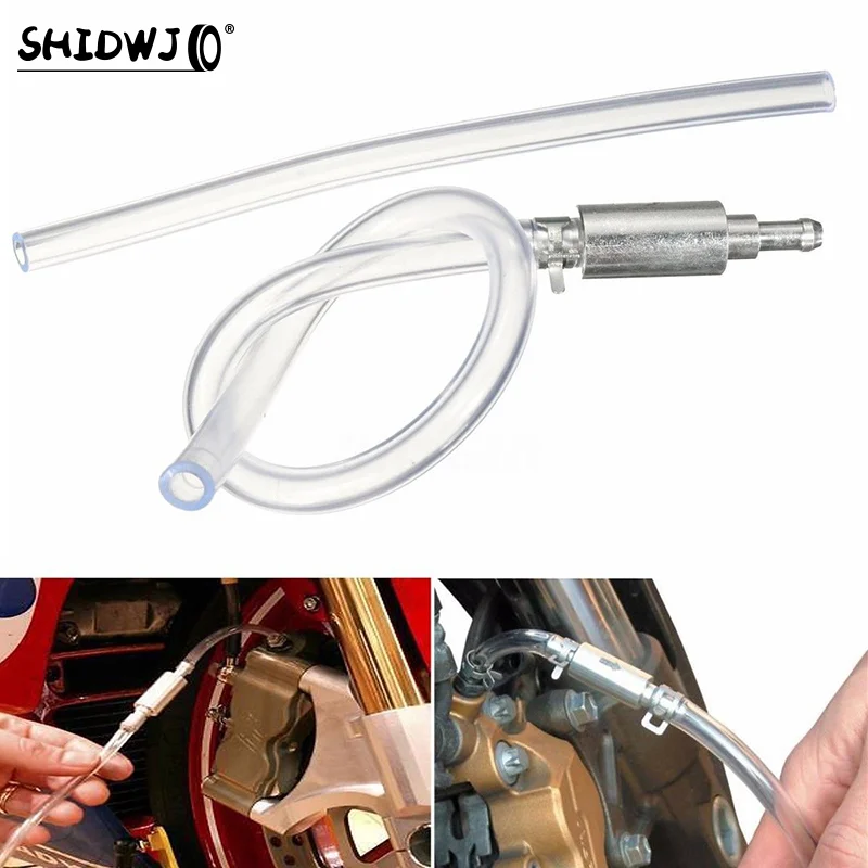 Hydraulic Brake Bleeder Tool Lockable Automotive Brake Fluid Bleeder Bleeding Hose With Non Return One Way Check Valve