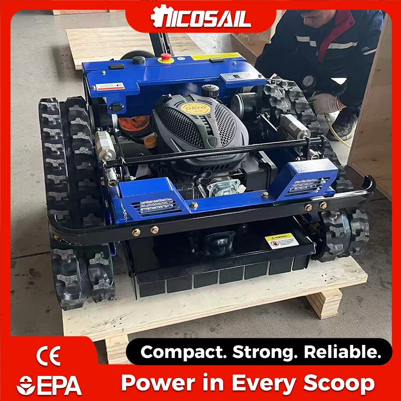 

Custom Electric Remote-Controlled Tracked Lawn Mower with 500mm Cutting Width Strong Adaptability for Handling Various Terrains