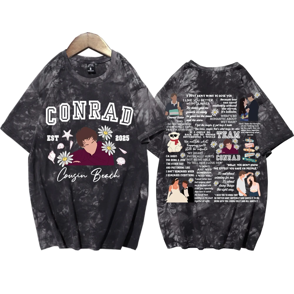 Рубашка Team Conrad Belly Jeremiah 2025 года с принтом тай-дай, лето, когда я перевернуто, довольно для подарка фанату