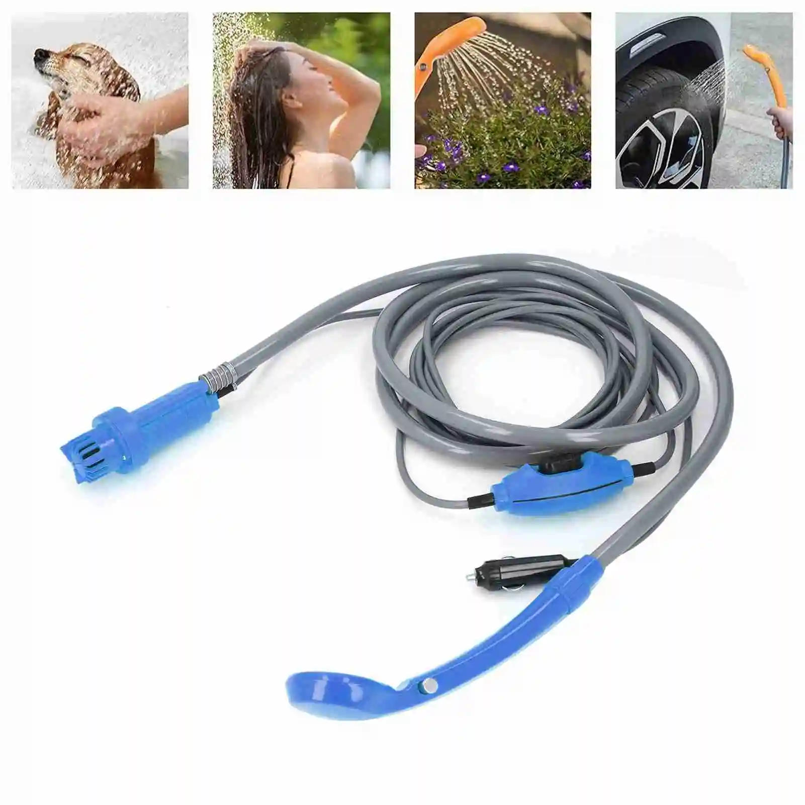 Auto-Duschset 36W Tragbares Elektrisches Fahrzeugmontiertes Duschset für Outdoor-Camping, Autowäsche und Bewässerung