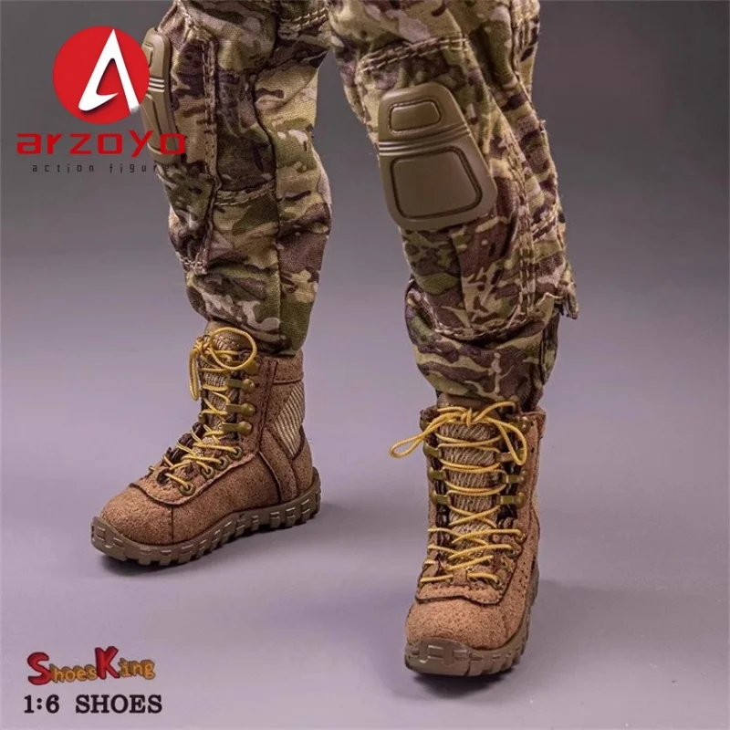 In Voorraad 1/6 Schaal SK012 Mannelijke Soldaat Lace-up Woestijn Laarzen Holle Schoenen Combat Laarzen Fit 12 ''Action Figure body Poppen
