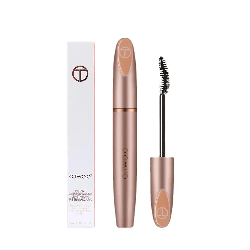 Zwarte Waterdichte Mascara Dicht Verlengt Wimpers Niet-Veeg Zijde Cosmetica Mascara Verlenging Volume Vezel 5d Black Exte M2v0