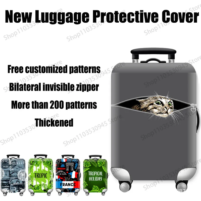 

Thick Elastic World Map Luggage Protective Cover Zipper Suit For 18-32 inch Bag Suitcase Covers Trolley Cover Travel Accessories